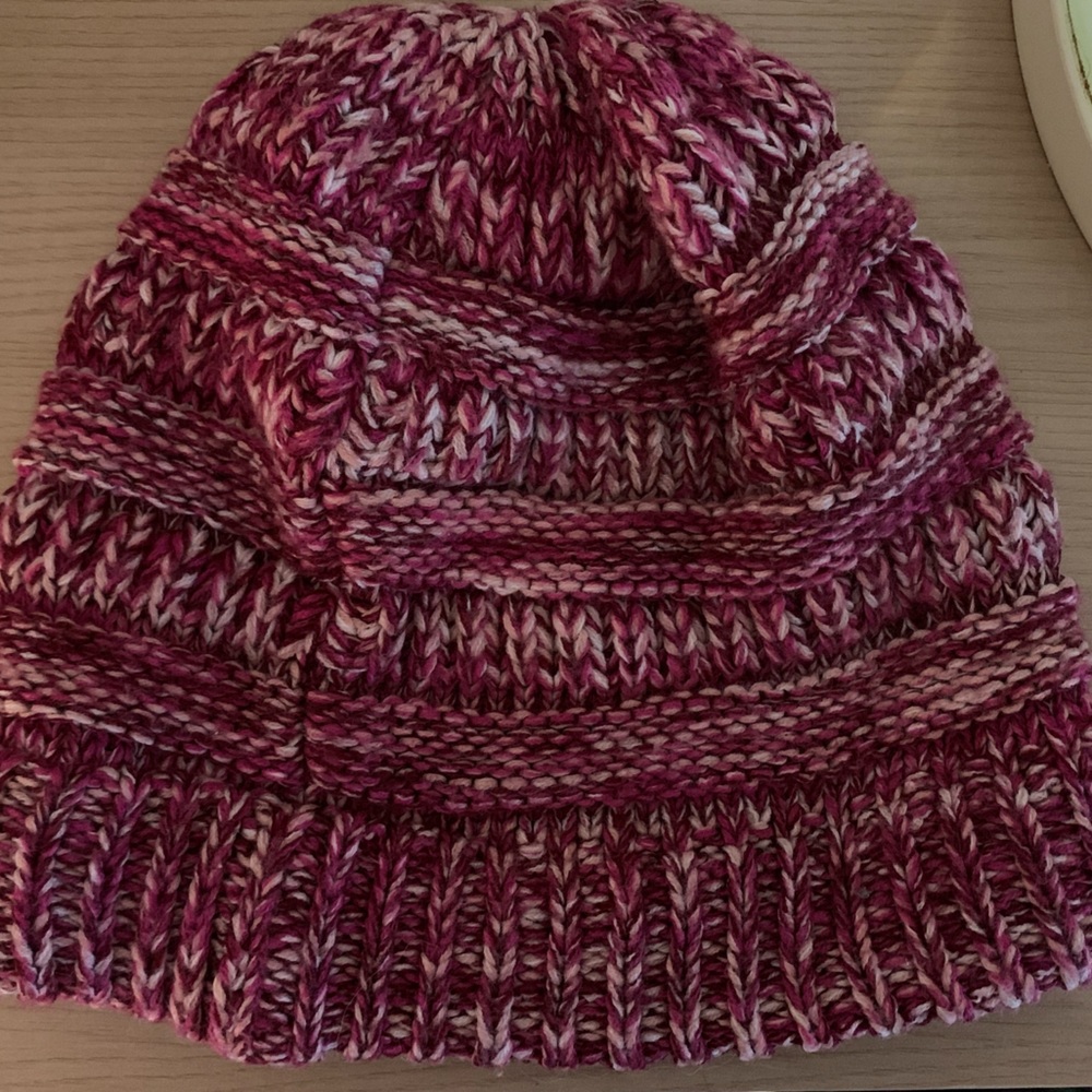 CC pink knitted beanie